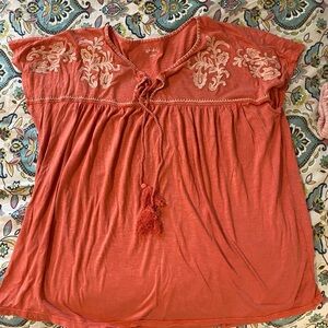 Women's Embroidered Coral Top by Lucky Brand -*DM FOR MORE PICS OR INFO*